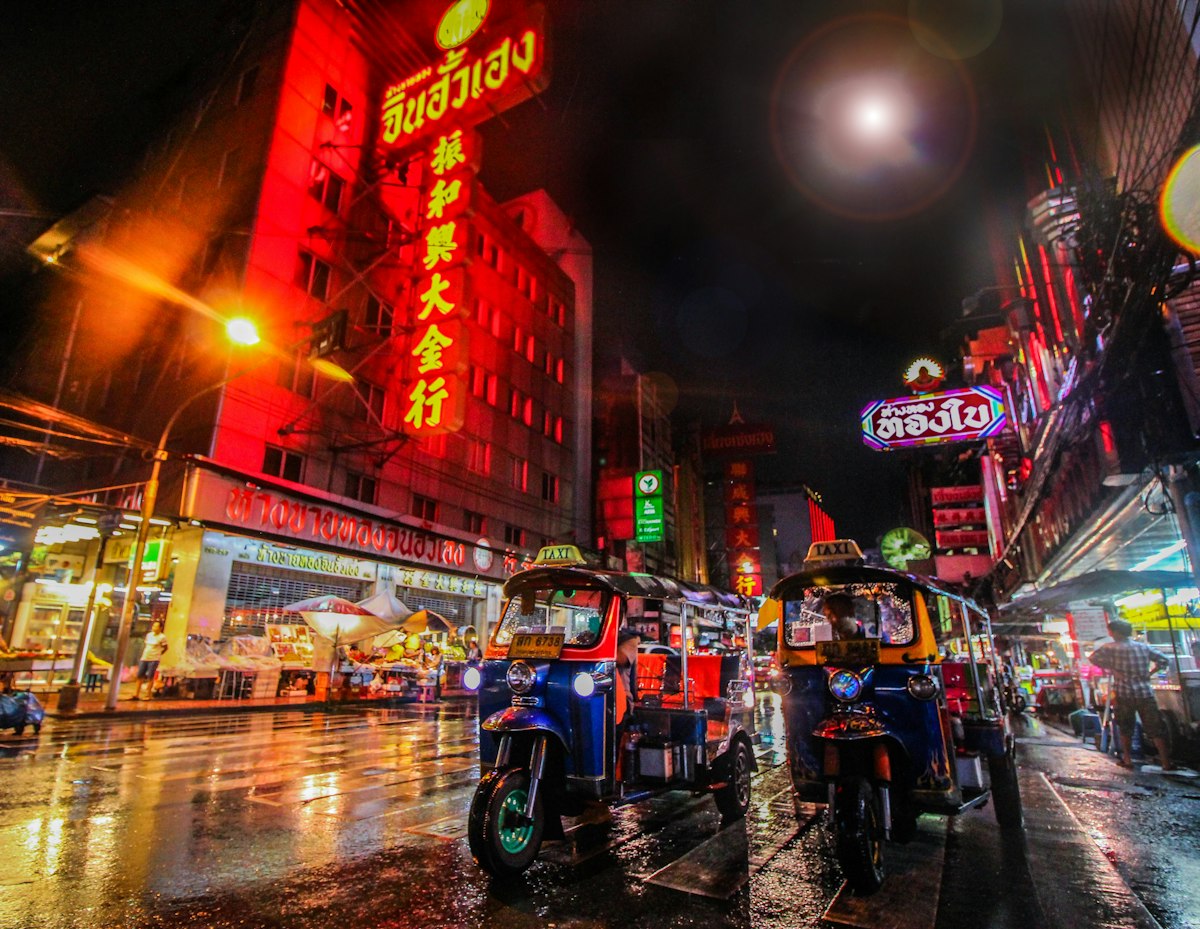 Bangkok streetscape near the Charoen Krung business district